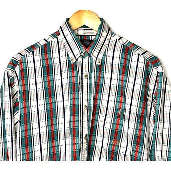 Twenty X By Wrangler Mens Shirt Vintage 90s Western Button Down Plaid Size Large - Picture 3 of 13